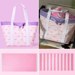 SALE💕NWT SET Free shipping Stoney Clover Lane Target rainbow bag, 2 beech towels